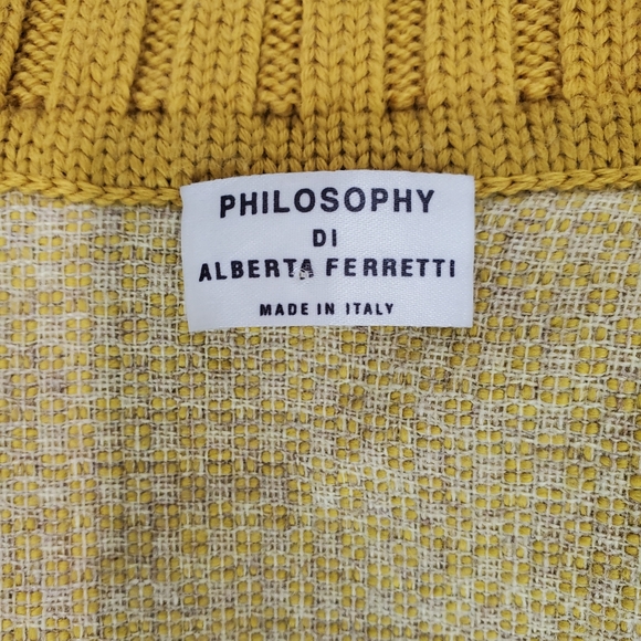 Philosophy Di Alberta Ferretti Vintage Wool Retro Mod Mustard Jacket Skirt Suit - Picture 15 of 16